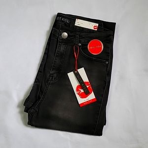 Deep Thoughts Split Hem Flare Jeans - Black Size 7